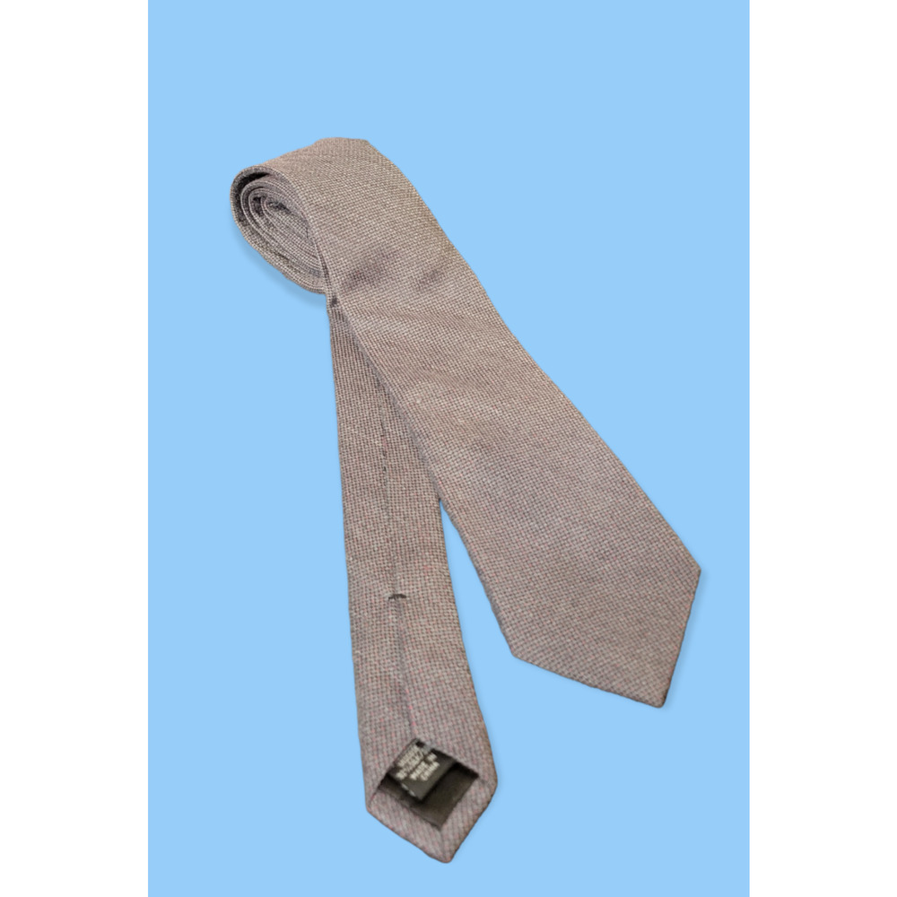 Calvin Klein Mens Tie Grey Red Micro dot Skinny 56" Silk Blend Classic Necktie
